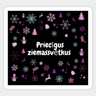 Happy christmas Priecīgus ziemassvētkus latvietis - Latvian Sticker